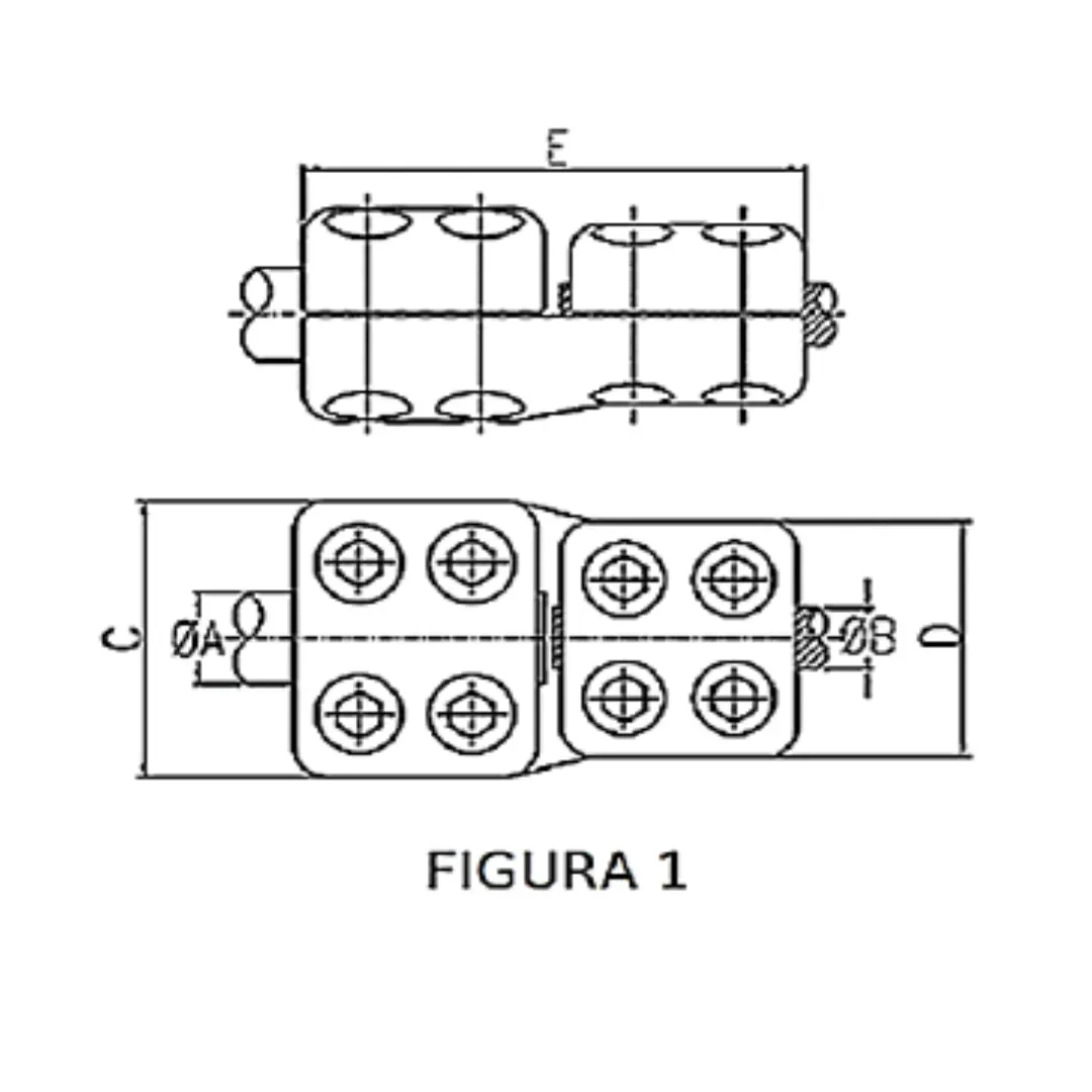 CONECTORES ANTICORONA RECTO TUBO-CABLE F1 T:Ø40MM C:Ø20.3-22.63MM MODELO 350.569 ARAGCU EI