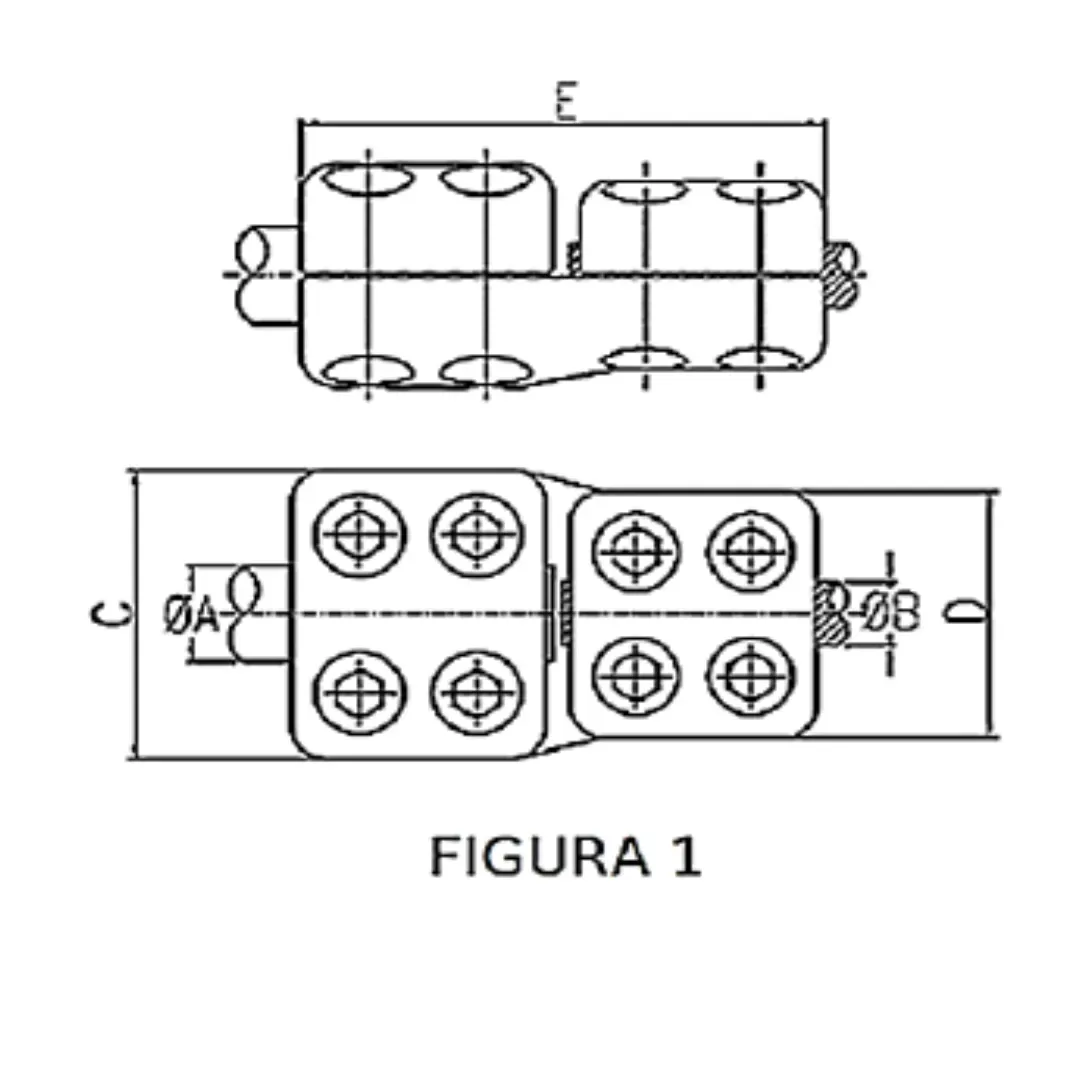 CONECTORES ANTICORONA RECTO TUBO-CABLE F1 T:Ø40MM C:Ø27.1-29.2MM MODELO 350.571 ARAGCU EI