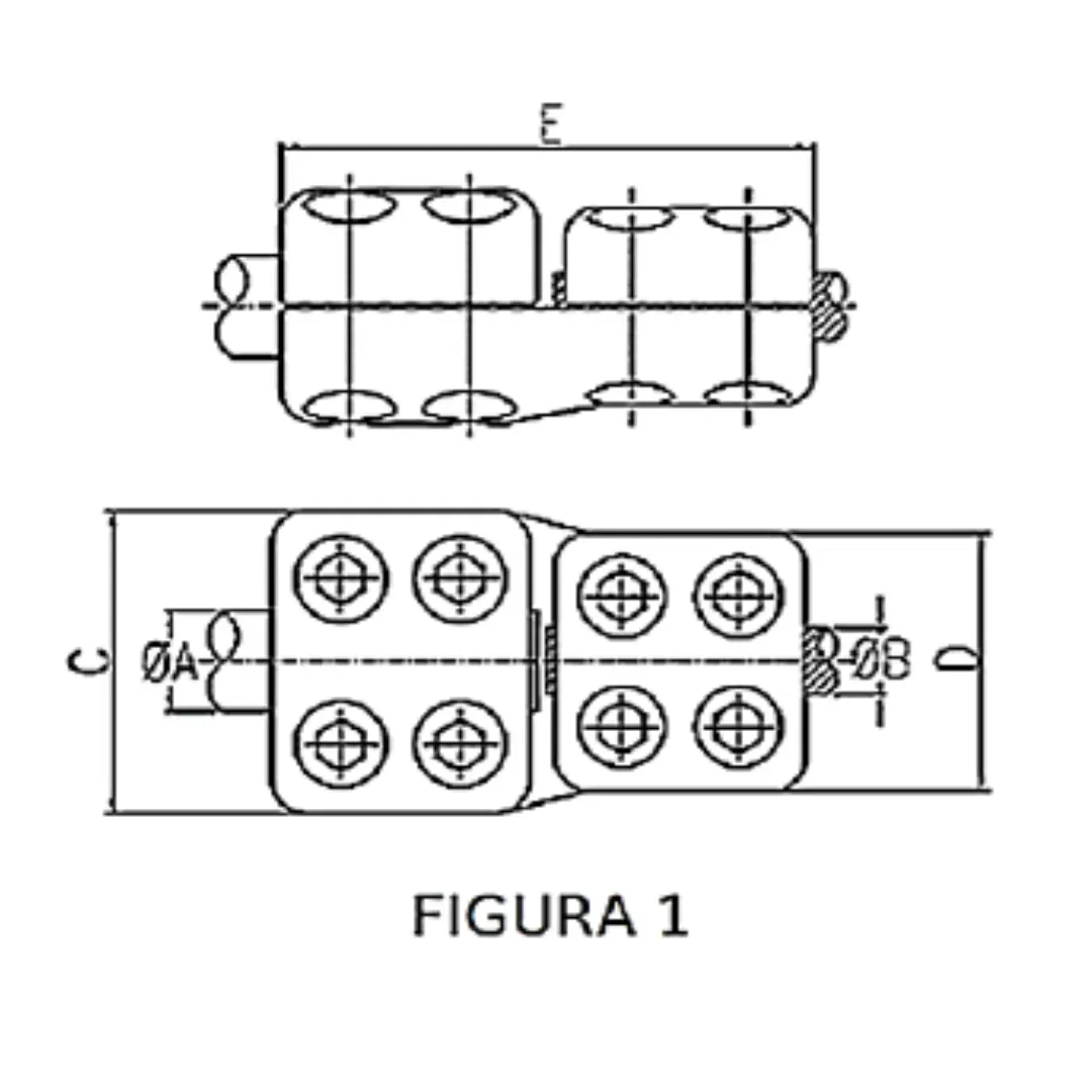 CONECTORES ANTICORONA RECTO TUBO-CABLE F1 T:Ø43MM C:Ø12.5-14.6MM MODELO 350.575 ARAGCU EI