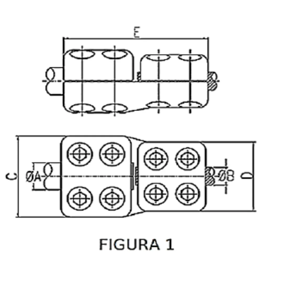 CONECTORES ANTICORONA RECTO TUBO-CABLE F1 T:Ø50MM C:Ø27.1-29.2MM MODELO 350.586 ARAGCU EI