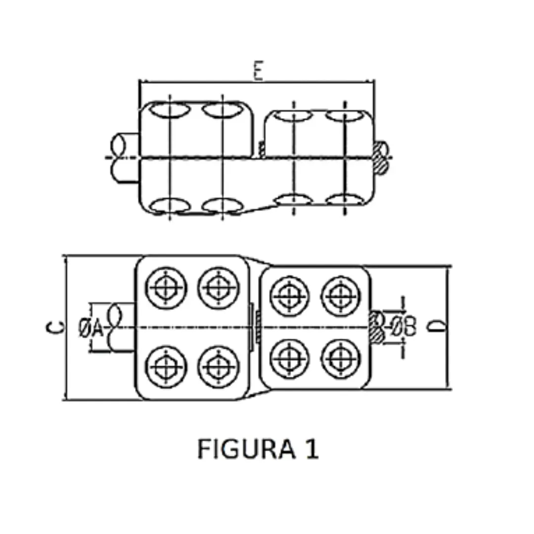 CONECTORES ANTICORONA RECTO TUBO-CABLE F1 T:Ø60MM C:Ø27.1-29.2MM MODELO 350.587 ARAGCU EI