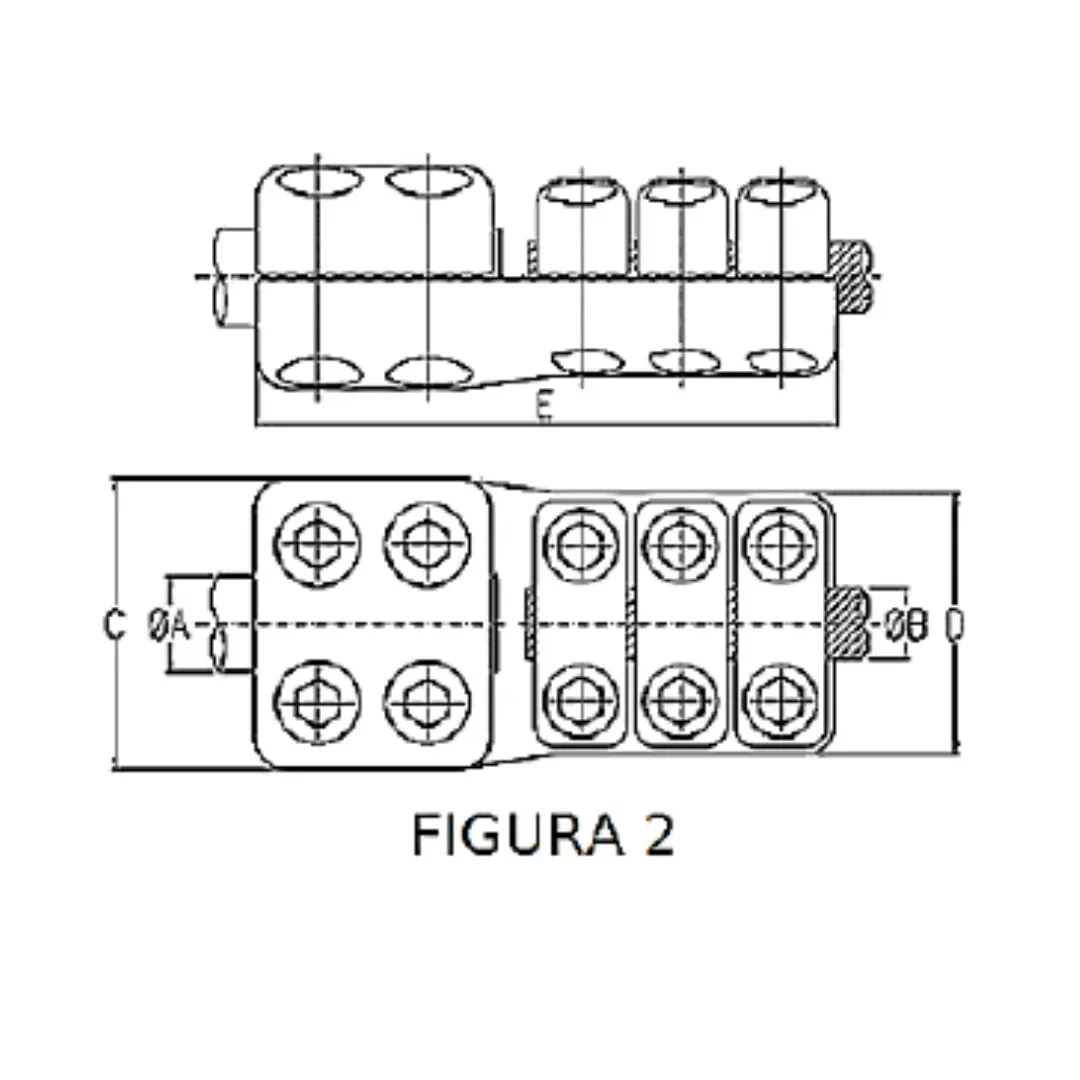 CONECTORES ANTICORONA RECTO TUBO-CABLE F2 T:Ø30MM C:Ø27.1-29.2MM MODELO 350.563T ARAGCU EI