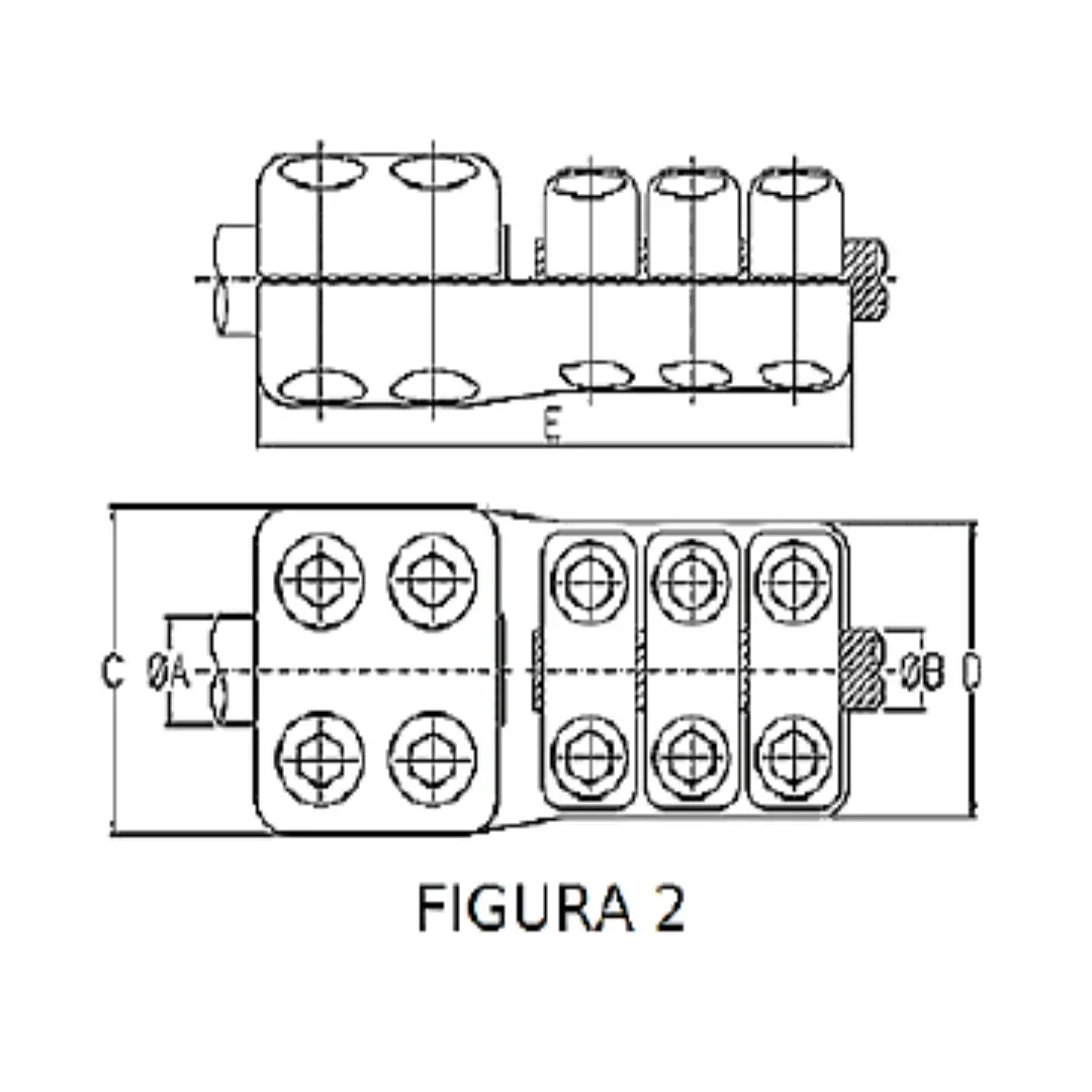 CONECTORES ANTICORONA RECTO TUBO-CABLE F2 T:Ø40MM C:Ø27.1-29.2MM MODELO 350.571T ARAGCU EI1