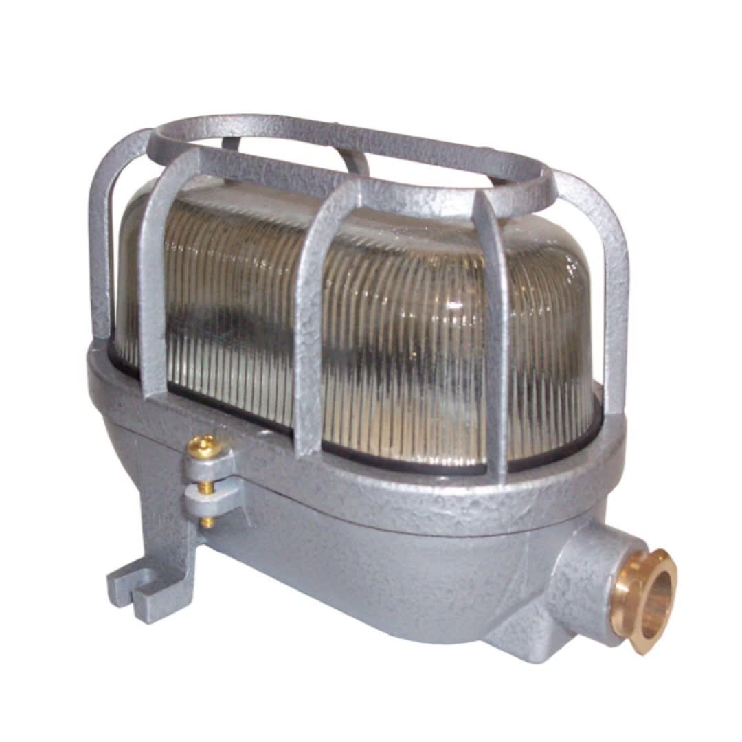 FANAL OVAL ROJO DE 100W PLUS ALUMINIO SIN LAMPARA IP66  FOR/H100 AIBAR