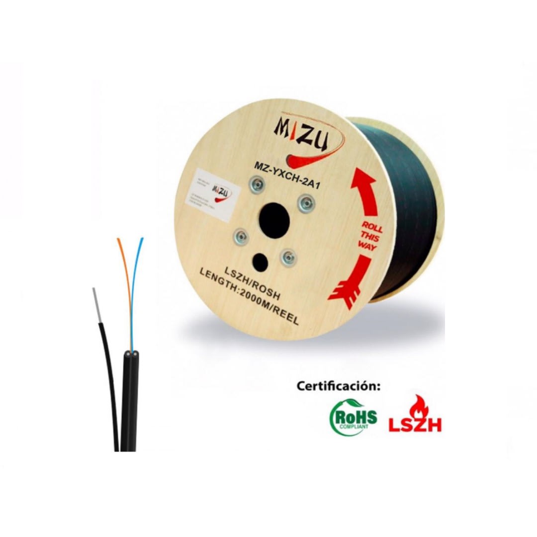 CABLE FLAT DROP STEEL WIRE/04 FIBRA/2KM MZ-YXCH-4A1 MIZU1