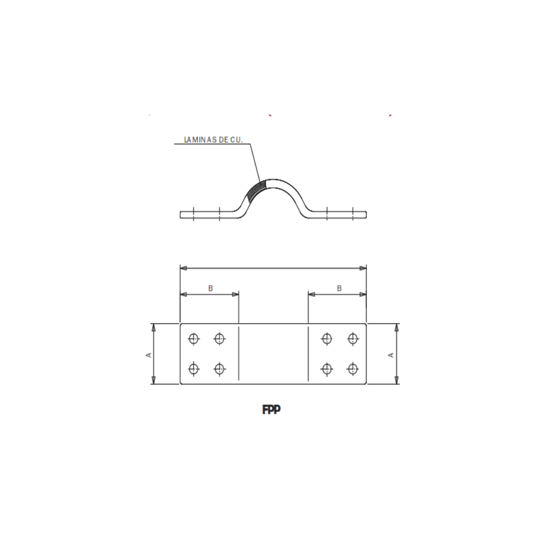 CONEXIÓN DE DILATACION PARA UNION DE PLETINAS DE CU Ø:100X450MM FPP-66/450 ARAGCU AS