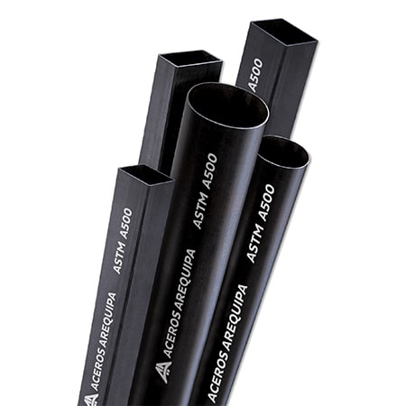 TUBOS CUADRADOS NEGROS LAC A500 250X250X10MMX6MT ACEROS AREQUIPA