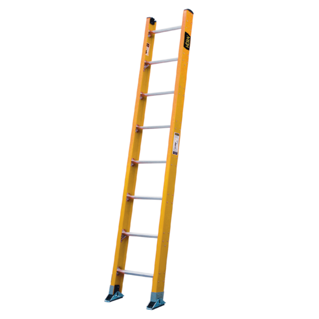 ESCALERA TIPO ARRIMO 14 PASOS EN FIBRA DE VIDRIO HESC FV 1E 14 HORN