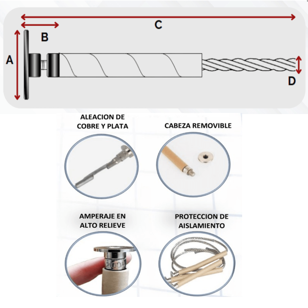 FUSIBLE CHICOTE 20AMP 11-27KV CABEZA REMOVIBLE T/K 0020A CAPITAL3