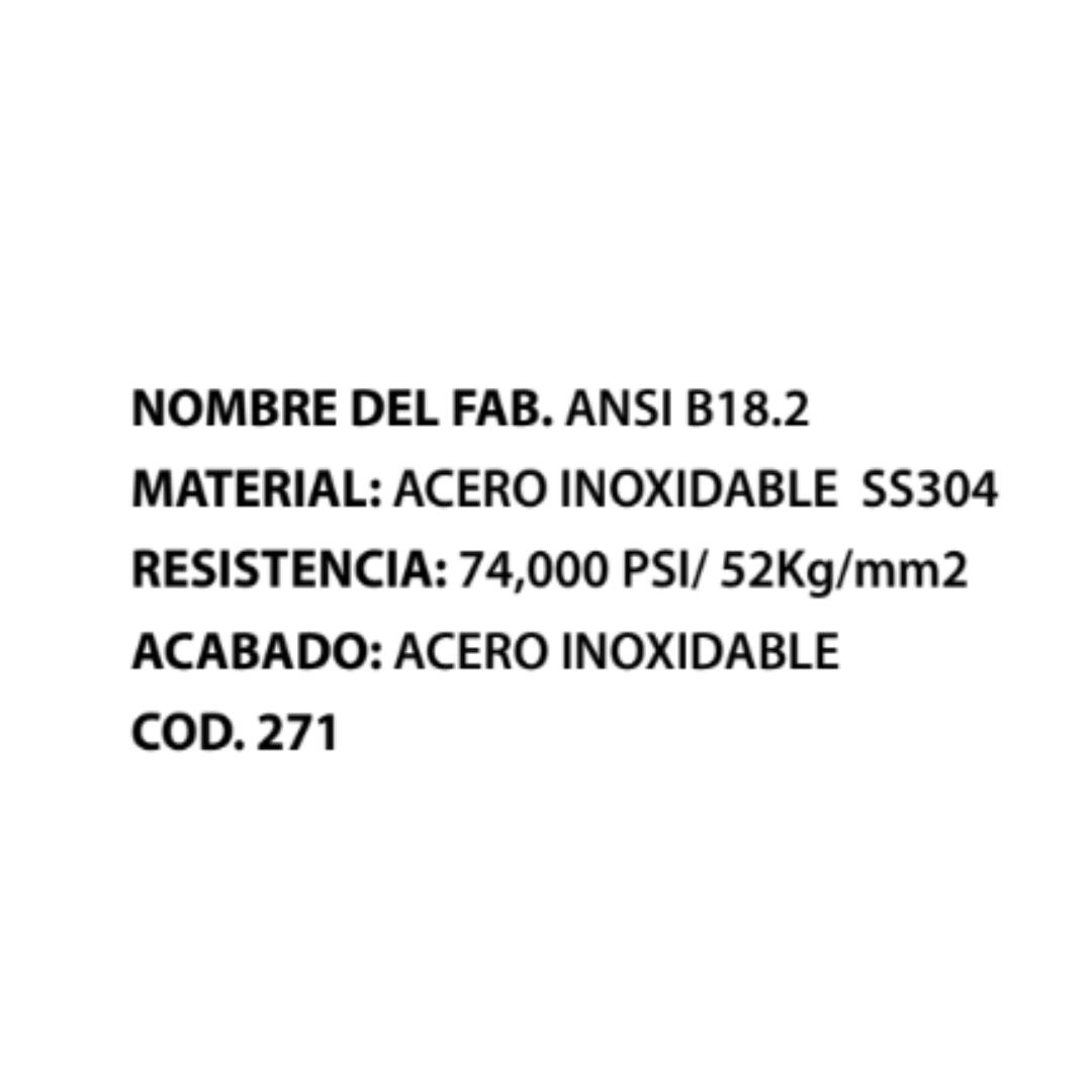 PERNOS CABEZA DE COCHE INOXIDABLE 3/4'' ARAGCU OUTLET2