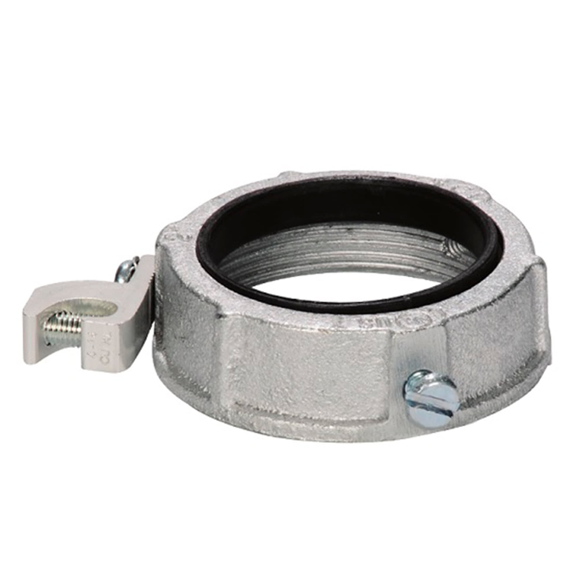 TUERCA BUSHING 1-1/2'' HIERRO MALEABLE HERMETICO C/TERMINAL PUESTA TIERRA ELECTRO GALV CON UL E317578 JJ1