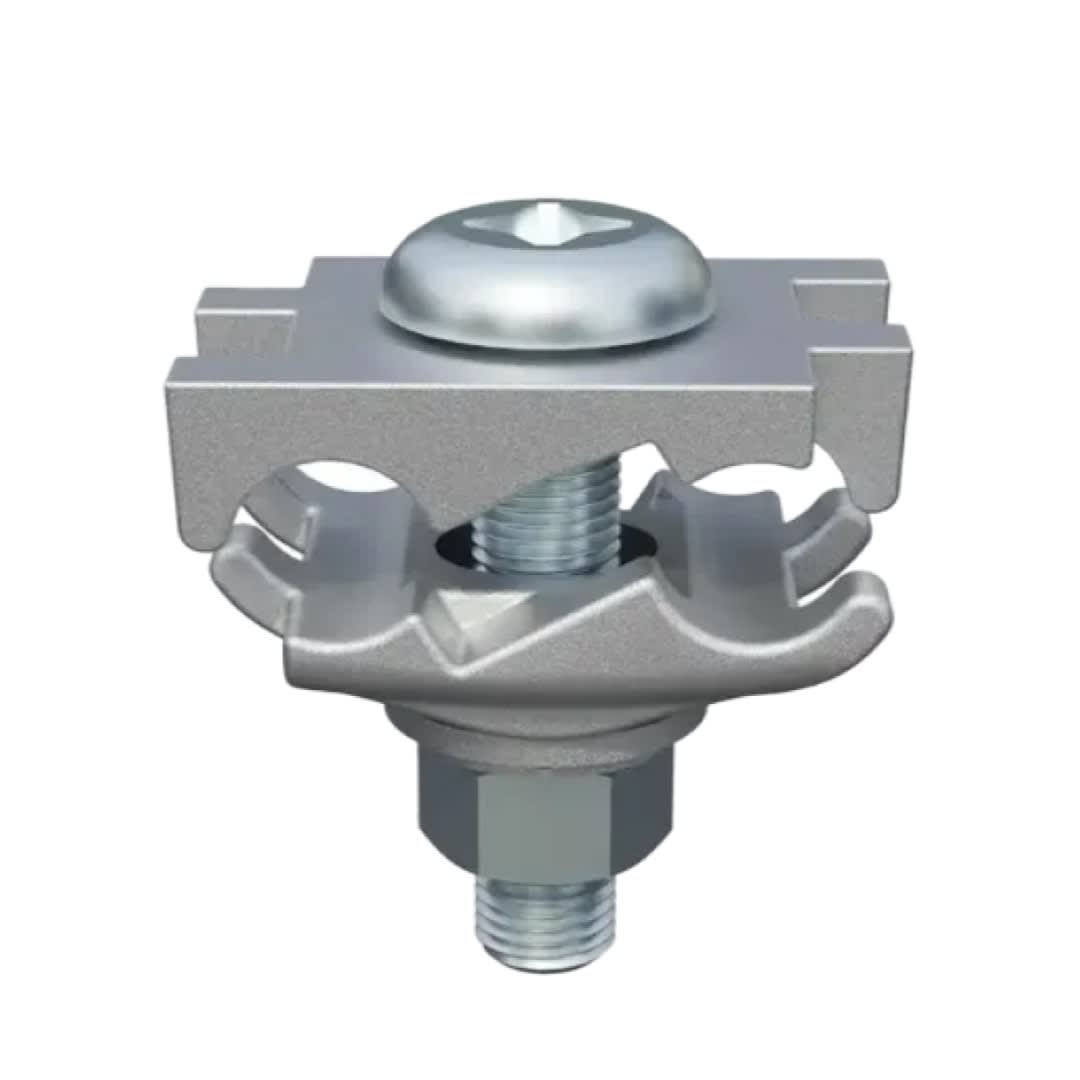 CONECTOR TIERRA DOBLE CU/ES P/2 CABLES PARAL. 2AWG-2/0AWG A BARRA C/PERNO HDG DE 2-1/4'' UL BURNDY