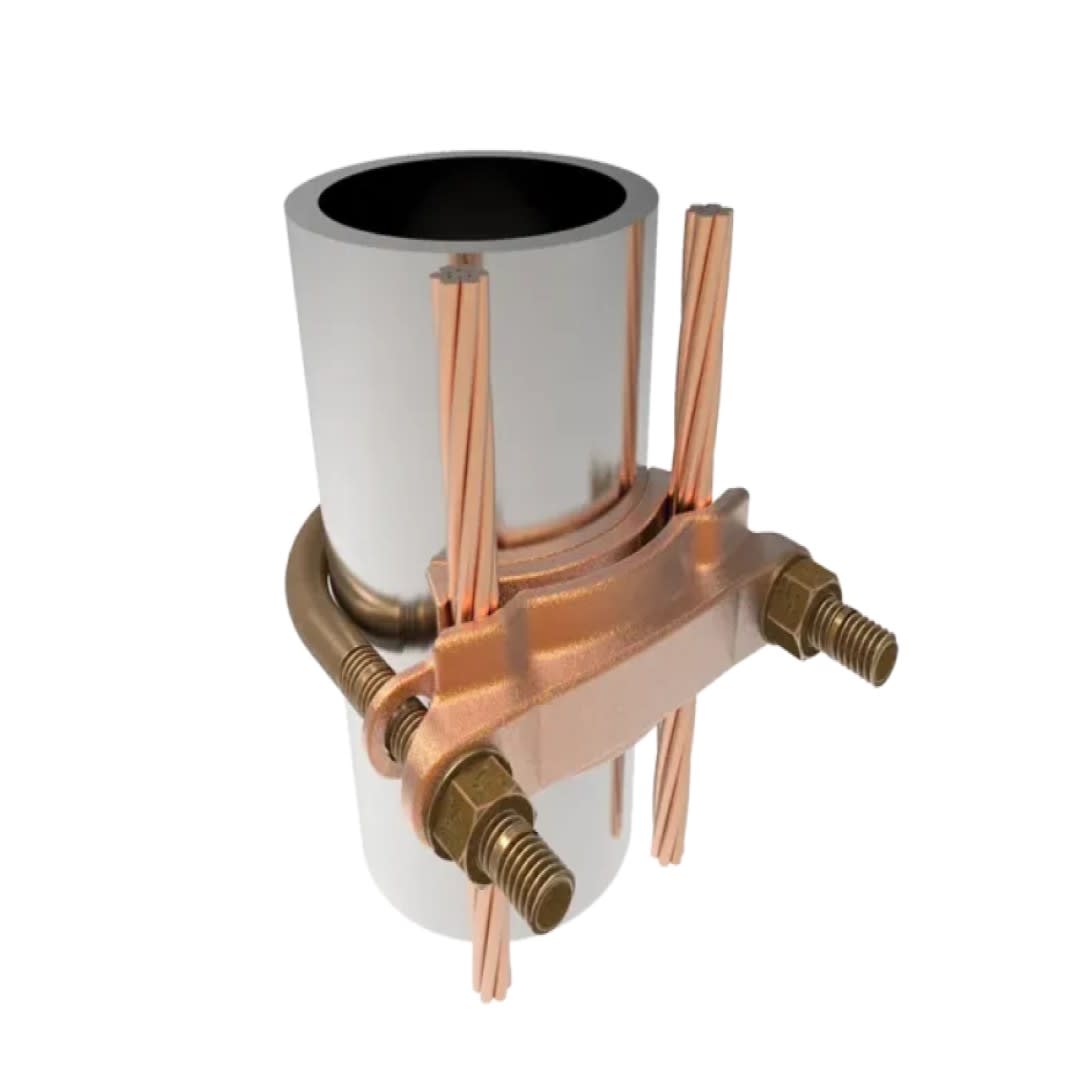 CONECTOR TIERRA CU P/2 CABLES PARAL 4AWG-2/0AWG A TUBO 2'' Ø2''-2-3/8'' UL BURNDY3