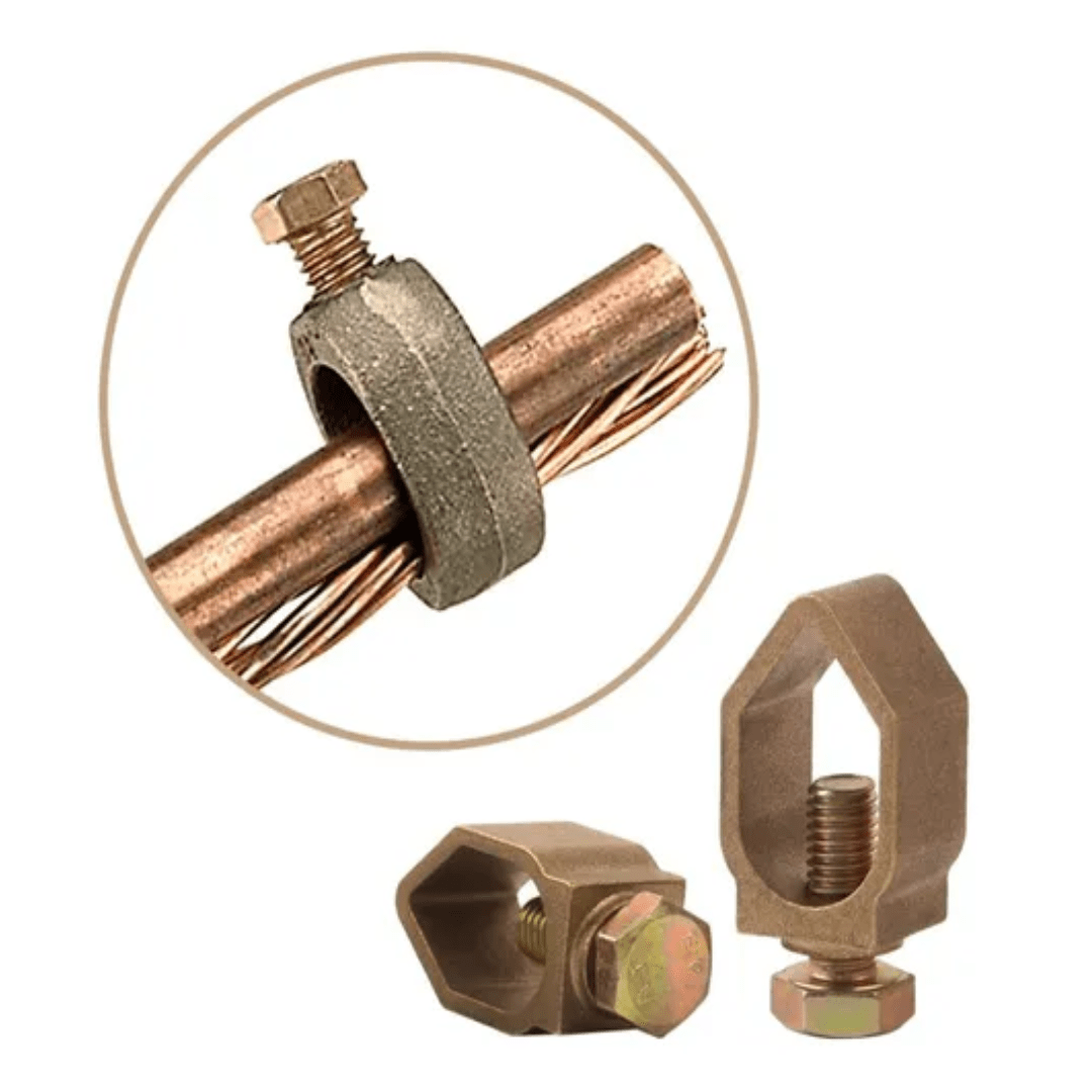 CONECTORES DE ACERO COBREADO 32MM TIPO AB MODELO GDX-16 ARAGCU HE1