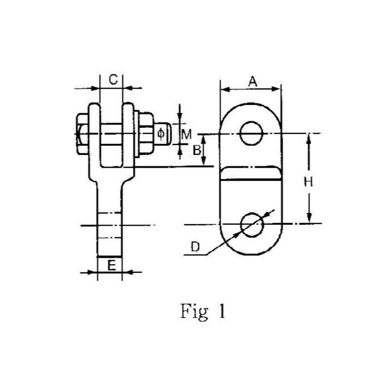 ADAPTADORES OJO HORQUILLA REVIRADO MODELO PG-7 ARAGCU HE2