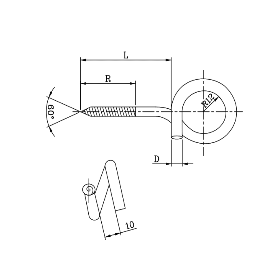ARMELLA TIRAFON GALVANIZADO 6X32X51MMM 2KN D1AL0001 ARAGCU AD2