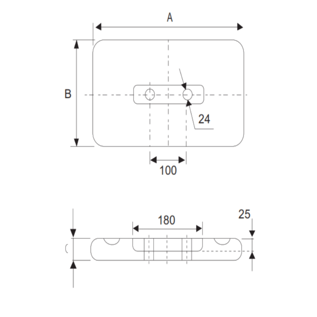 CONTRAPESOS 385X220X45MM 25KG GALV CALIENTE AP5341002 ARAGCU MT2