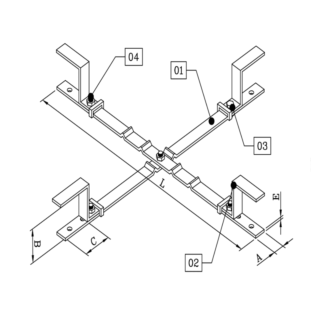 CRUCETA PARA RESERVA DE CABLE DE F°G° 800MM D2CZ0001 ARAGCU FO2