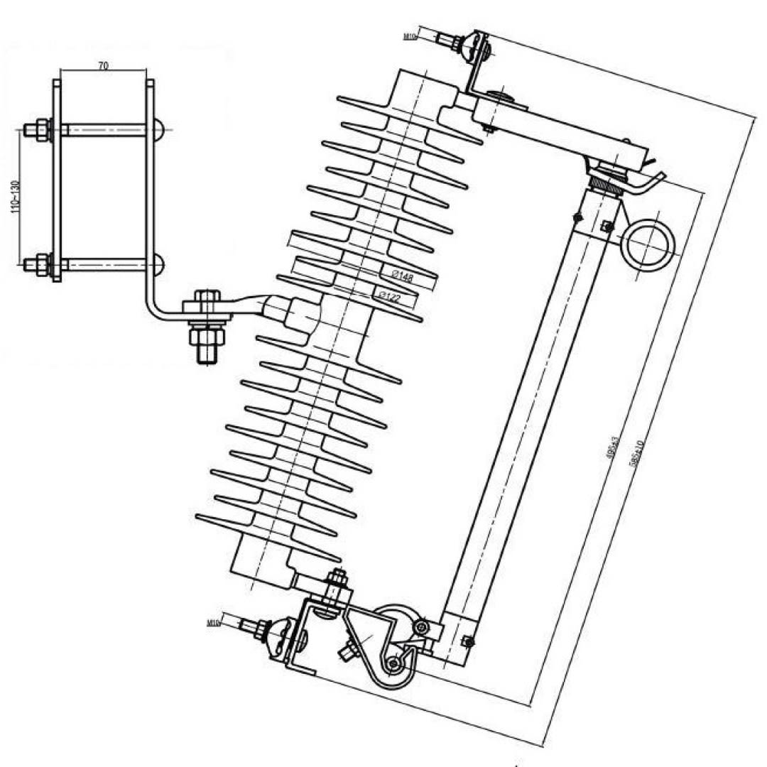 SECCIONADOR CUT OUT POLIMERICO 38KV 200A 170KVBILL TANHO2