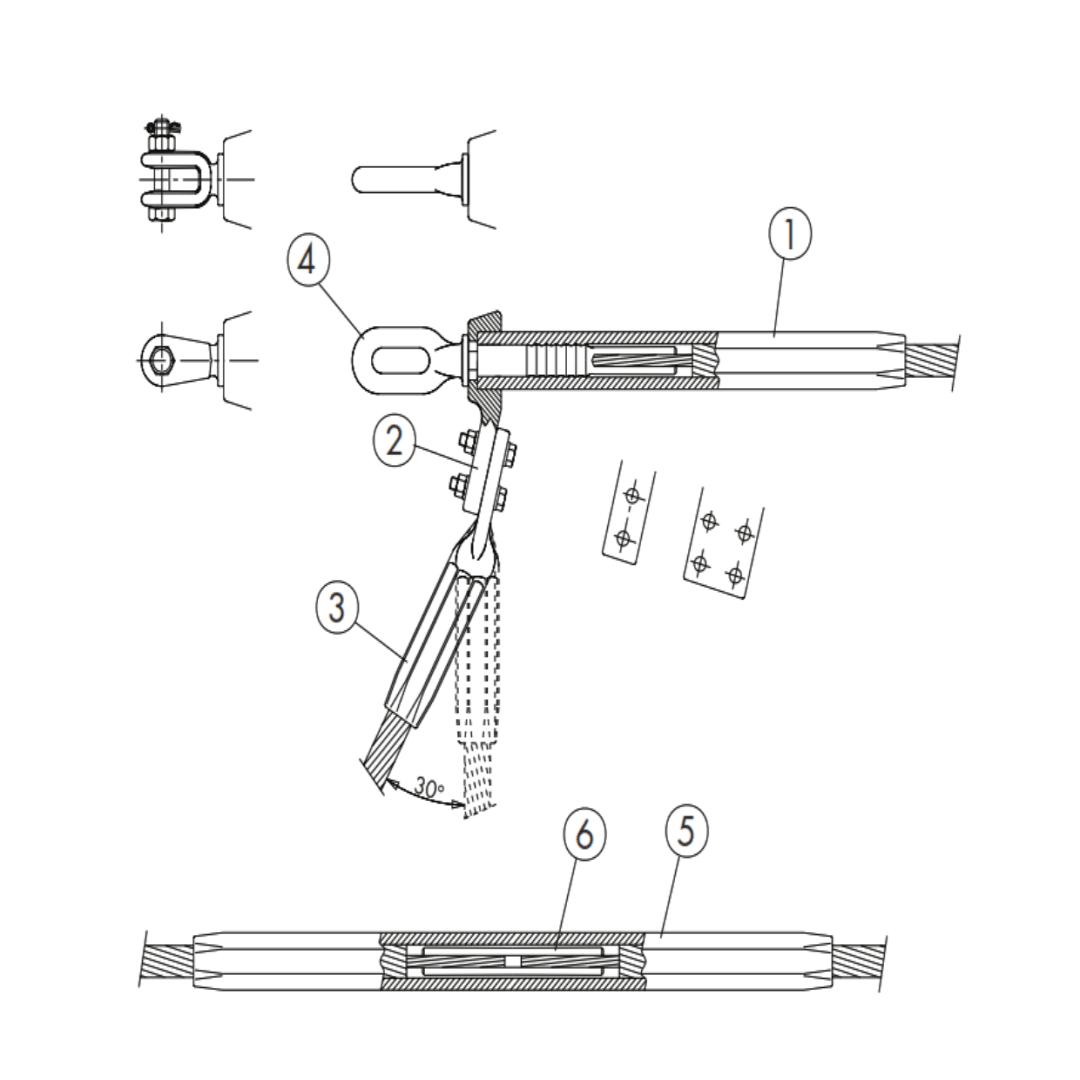 GRAPAS A COMPRENSION HORQUILLA Ø:28.42-479.9MM TIPO CH-480-AA SERIE K ARAGCU AT1