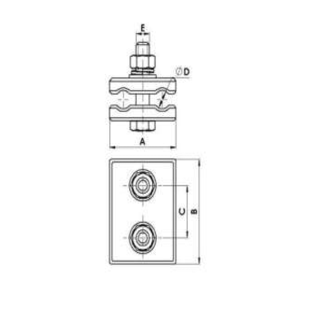 CONECTORES PARALELOS ALUMINIO Ø:6X14MM MODELO PC-6-14 ARAGCU AT2