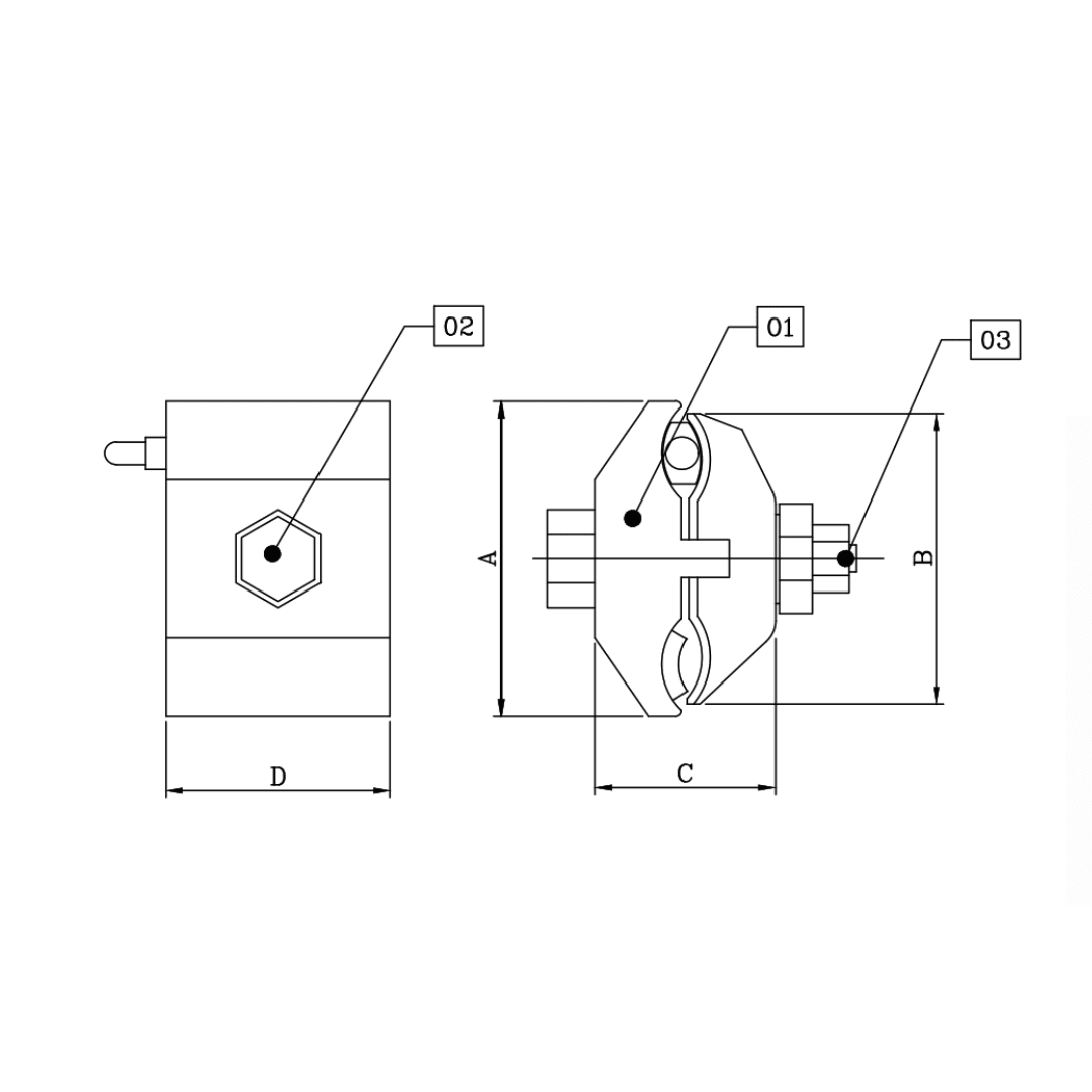 CONECTOR DE PERFORACION AL/AL AL/CU 10-95/1.5-10MM INTELLI M1C01415 ARAGCU AD2