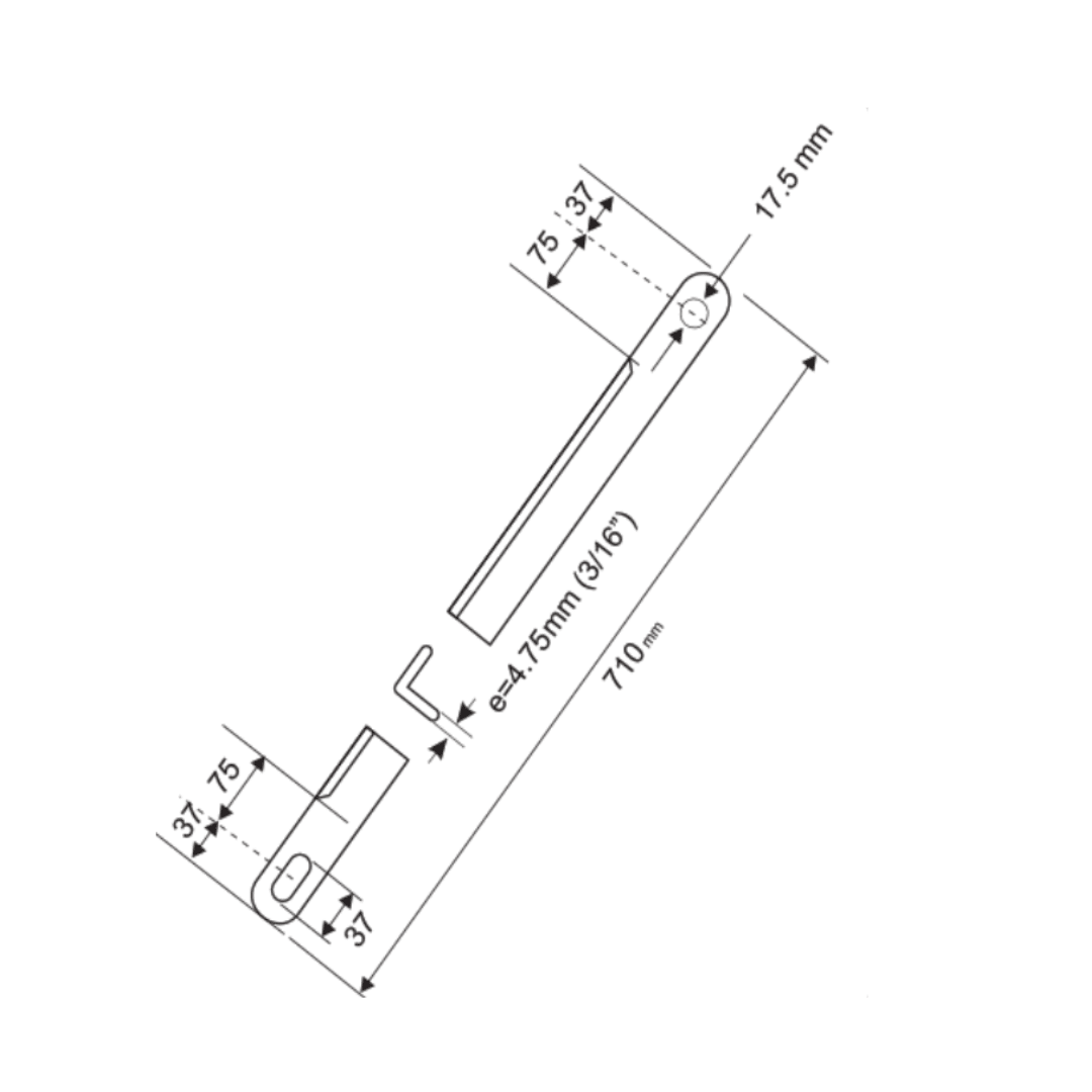 SOPORTE PERFIL ANGULAR - RIOSTRA 710MM AP5473064 ARAGCU MT2