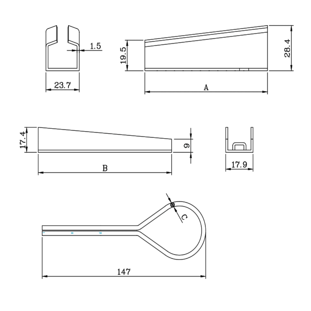 TEMPLADOR PARA ACOMETIDA MONOFASICA 1KN 92X100X3MM D1TE0200 ARAGCU AD2