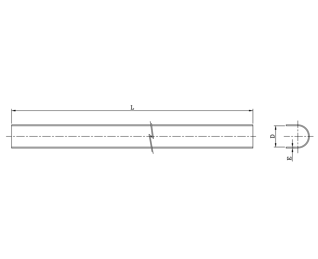 CANALETA TIPO U 2400MM D1CU0001 ARAGCU RT2