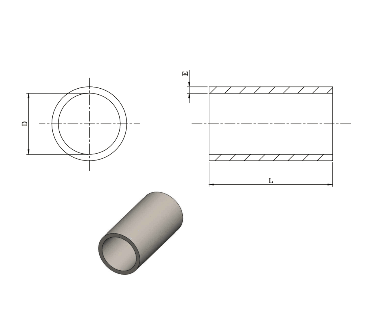 TUBO ESPACIADOR DE A°G° 95X2X19MM D1TU0102 ARAGCU MT2