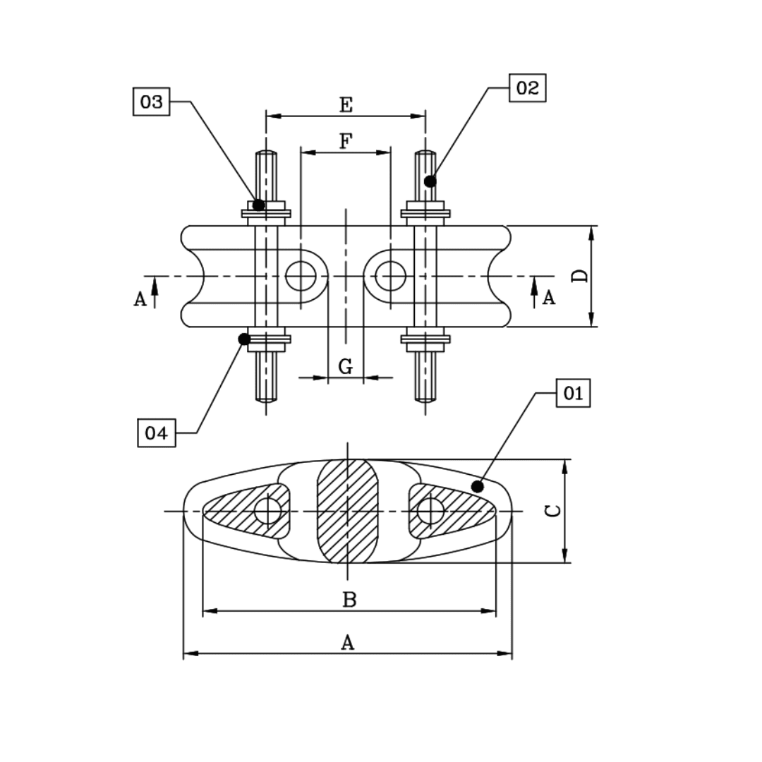 PORTAFUSIBLE TIPO PESCADITO 63.5MM M1PF0000 ARAGCU AP2