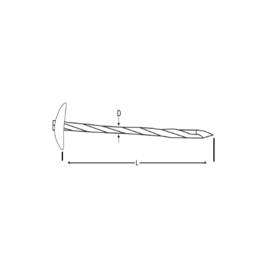 CLAVOS DE ACERO PARA CALAMINA 2X9''(49.21 a 52.39MM)X(3.73 a 3.79MM) ACEROS AREQUIPA1