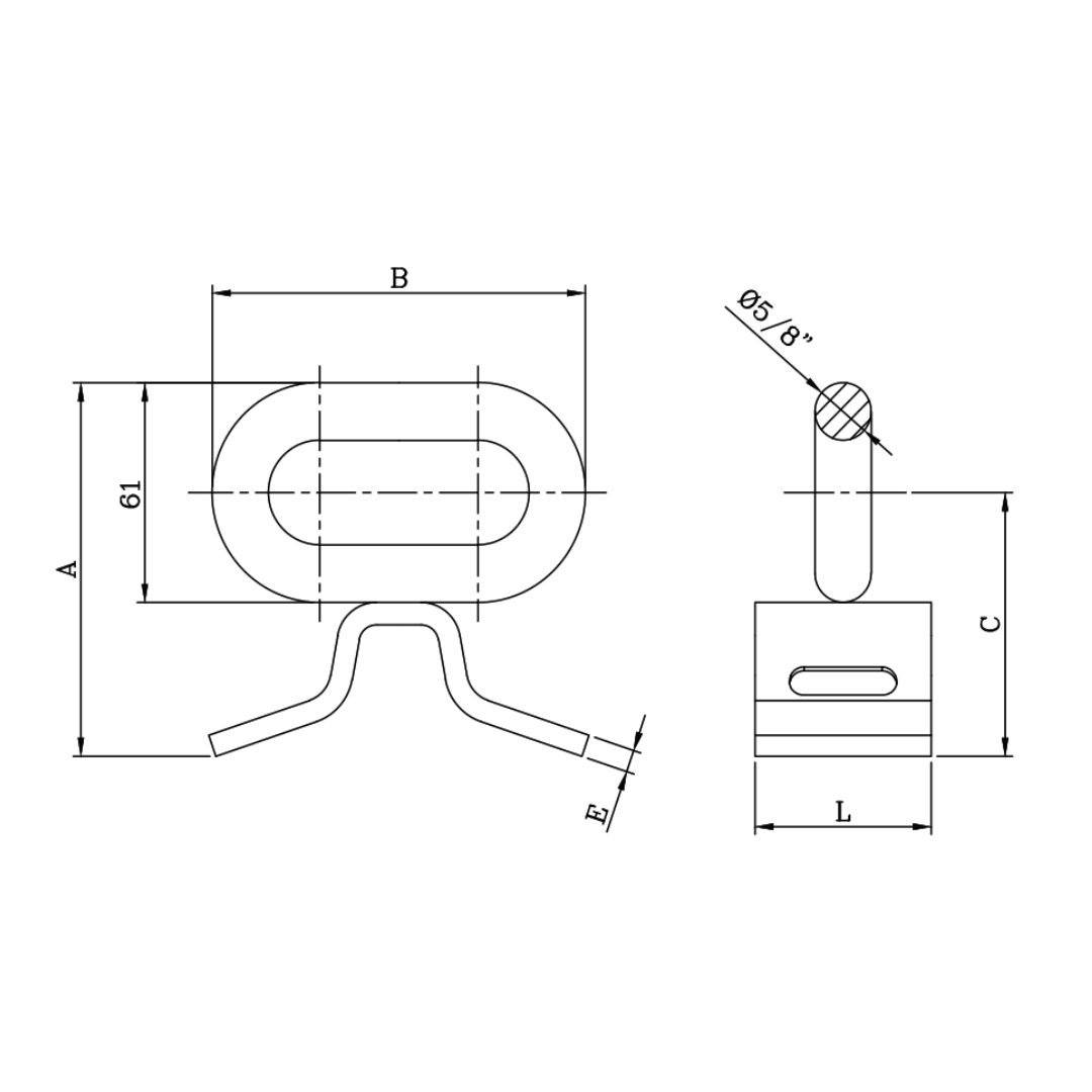 SOPORTE ESLABON HORIZONTAL (W) D2EL0000 ARAGCU MT2