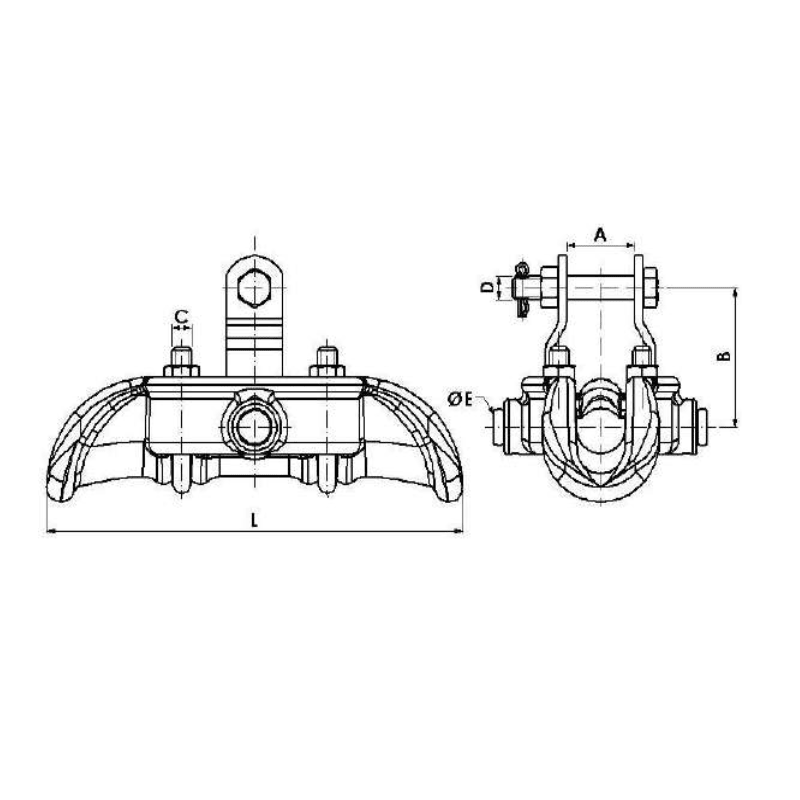 GRAPAS DE SUSPENSION Ø:35-47MM MODELO GST-6 ARAGCU AT2