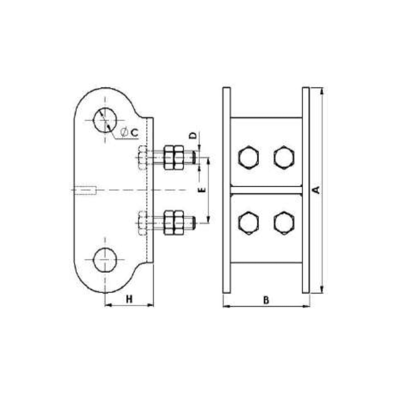 CASOS DE FIJACION L:220-98MM Ø:M-14 MODELO PFDT-15/M14 ARAGCU AT2