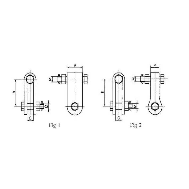 BISAGRAS HORQUILLA OJO MODELO UB-20T 200KN ARAGCU HE2