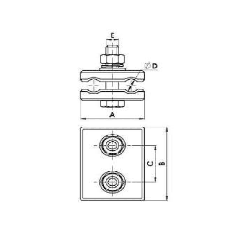 CONECTORES PARALELOS PARA CONDUCTORES ALUMINIO Ø:6X14MM MODELO PC-6-14 ARAGCU AT1