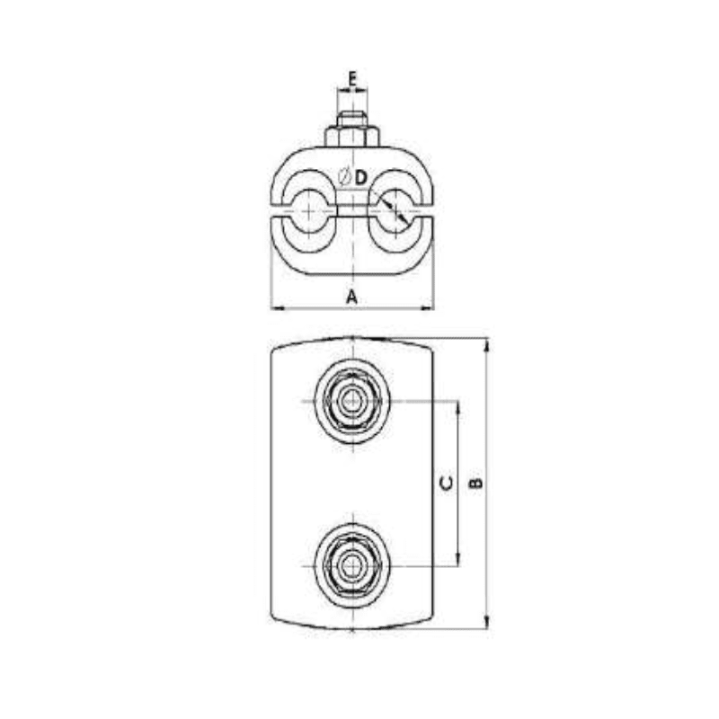 CONECTORES PARALELOS PARA CONDUCTORES ALUMINIO Ø:17X20MM MODELO GPC-3 Ø17-20 ARAGCU AT2