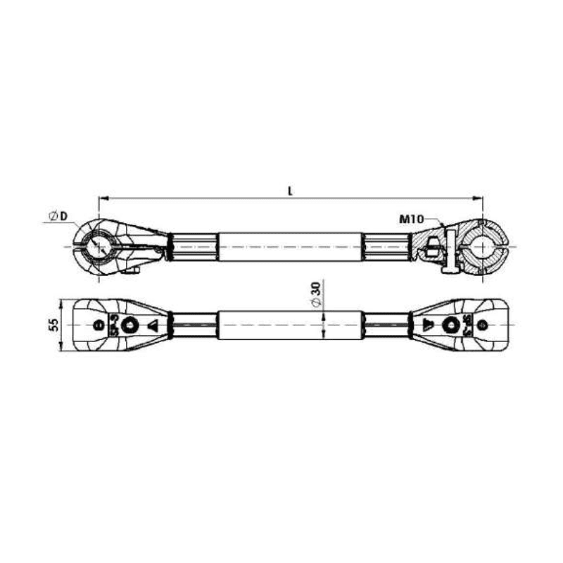 ESPACIADORES DOBLES Ø:16-20MM MODELO L:400MM MODELO SP-3 / 16-20 / 400 ARAGCU AT2