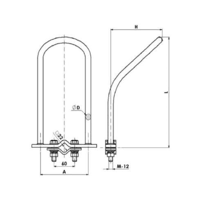 RAQUETAS ARQUEADAS L:300MM MODELO RI-30/H/D ARAGCU AT2