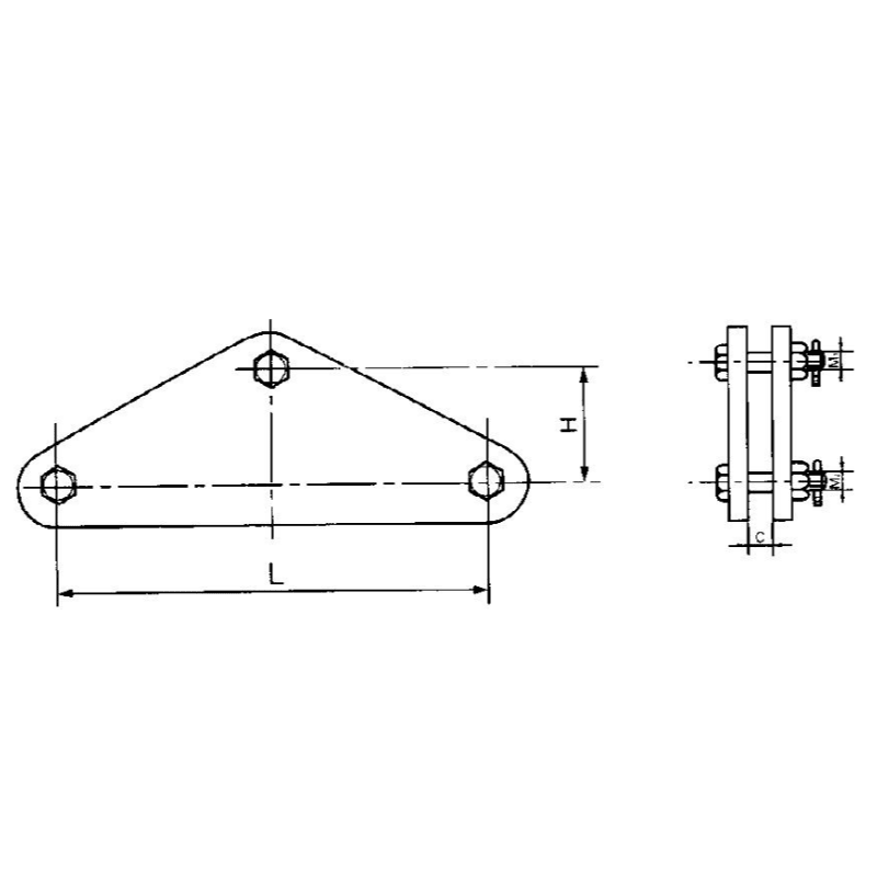 YUGOS TRIANGUALARES DOBLES MODELO L-12457S ARAGCU HE2