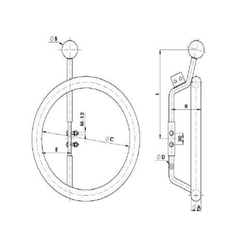 RAQUETAS ANILLO L:395X150MM MODELO AND-15/45IZQUIERDA ARAGCU AT2