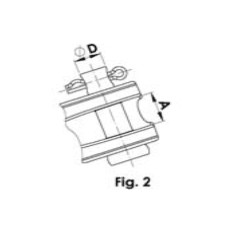 GRAPAS ANCLAJE TIPO PISTOLA 2 PERNOS ALUMINIO Ø:4-12MM MODELO GA-1-PE Ø12 ARAGCU AT3