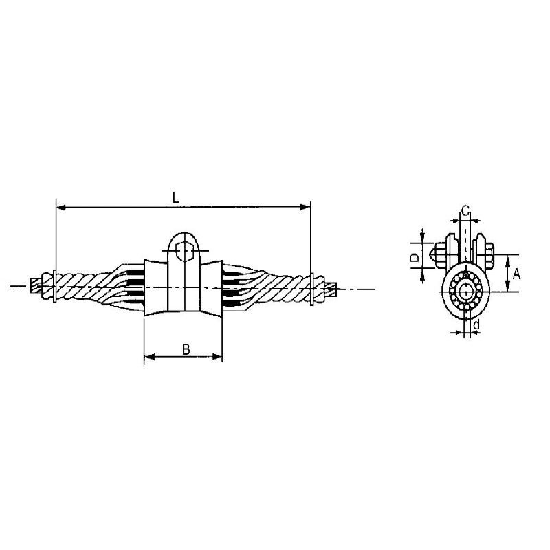 GRAPAS DE SUSPENSION ARMOUR-GRIP (TIPO AGS) MODELO XJS-14046A ARAGCU HE2