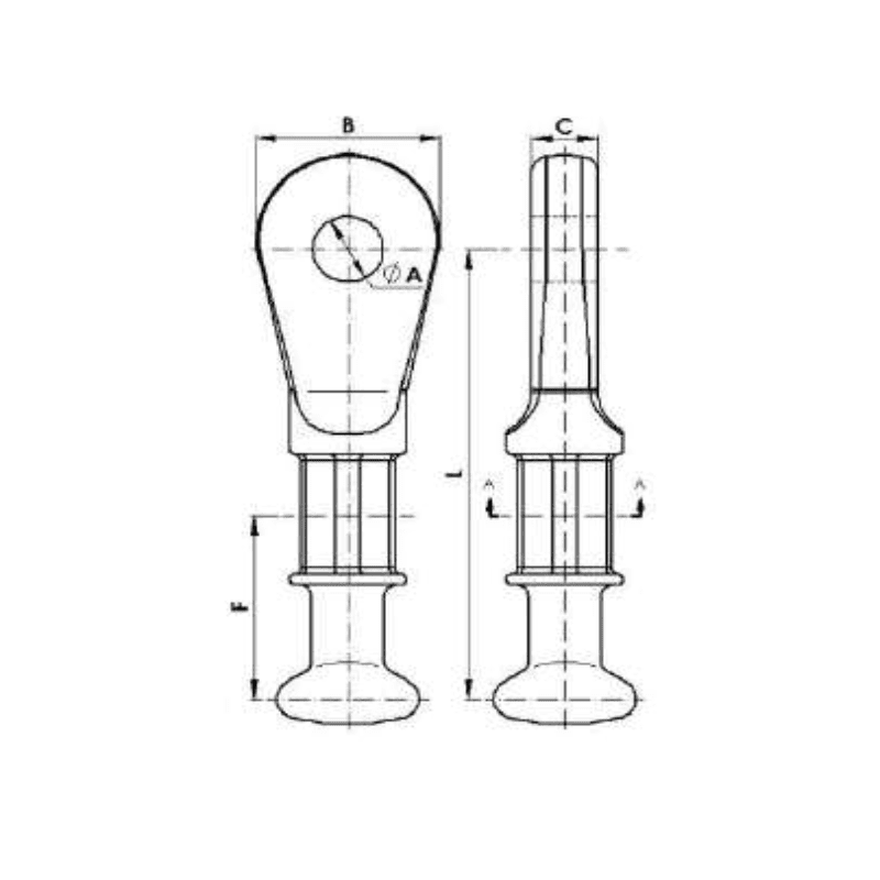 ADAPTADORES ANILLO BOLA 12.5KN MODELO OB-16-P/19 ARAGCU AT2