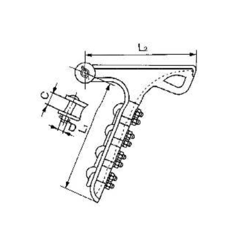 GRAPAS DE ANCLAJE TIPO PISTOLA 3 PERNOS ALUMINIO MODELO NLL1-2D Ø11.7-21.8MM ARAGCU HE2