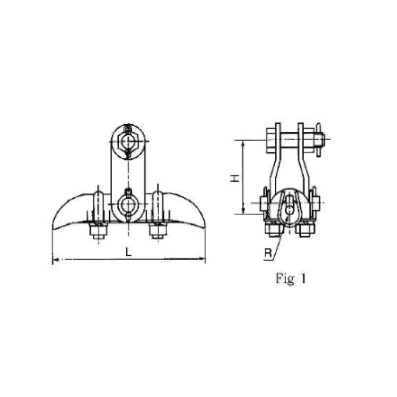 GRAPAS DE SUSPENSION HIERRO MALEABLE (TIPO BARQUITO) MODELO XGU-2 Ø7.1-13.0MM 40KN ARAGCU HE2