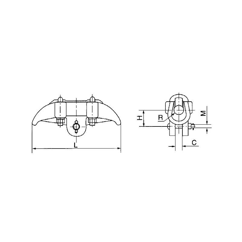 GRAPAS DE SUSPENSION (TIPO TRANSPORTABLE) MODELO XGF-5K Ø23.7-27.6MM ARAGCU HE2