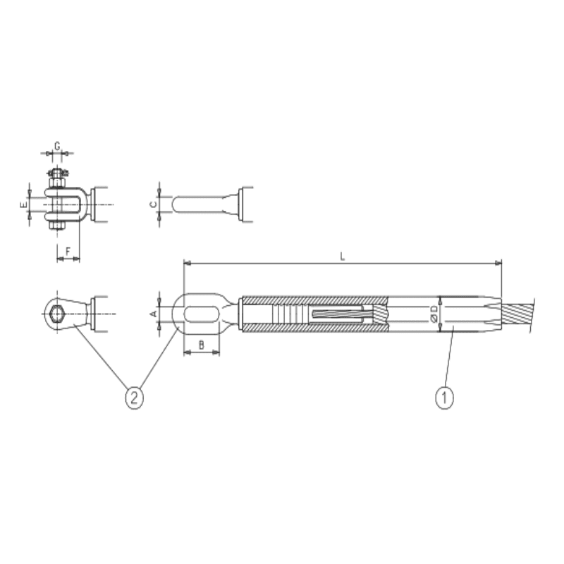 GRAPAS A COMPRESION (OJAL HORQUILLA) Ø:46MM SERIE K ARAGCU AT1