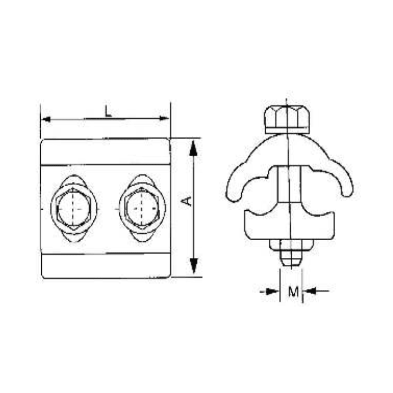 CONECTORES PARALELOS DE ALUMINIO 19.0-24.0MM MODELO JBL-44 ARAGCU HE1